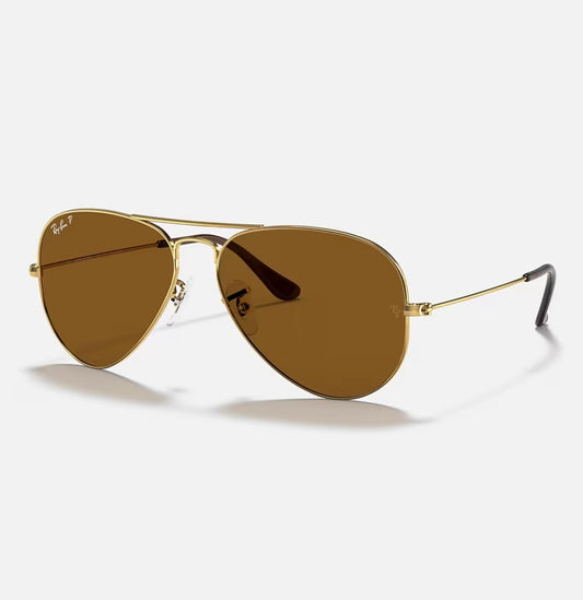 Ray Bans Aviator Gold Brown